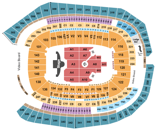 US Bank Stadium Ed Sheeran Seating Chart
